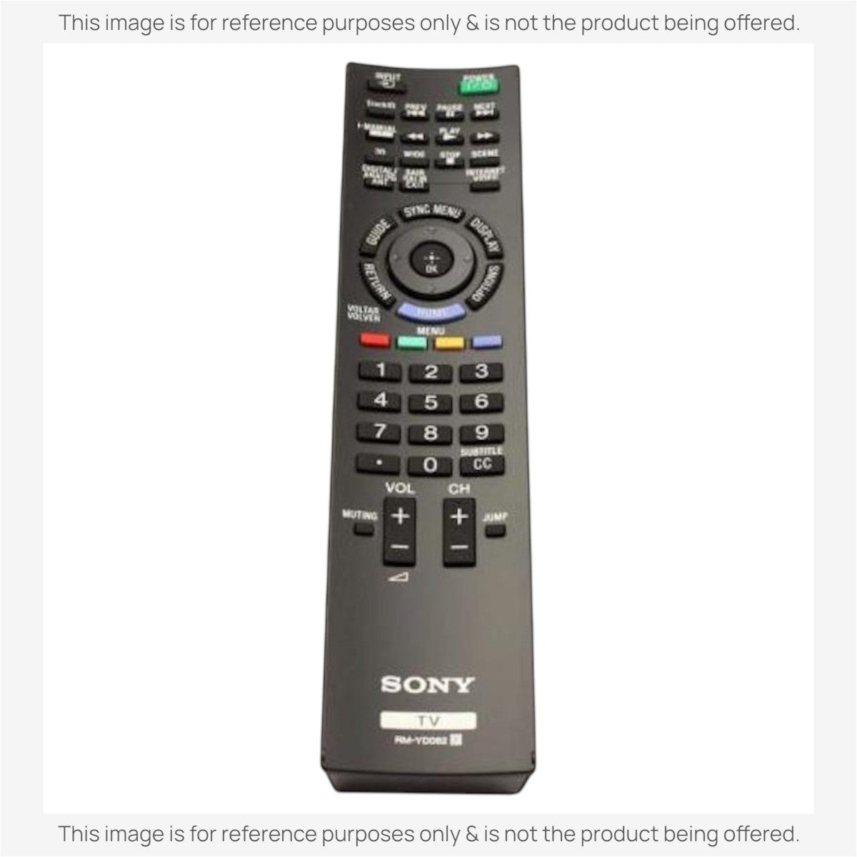 Sony RM-YD062 TV Remote Control - 1-489-474-11, RMYD062 148947411 - RMYD062