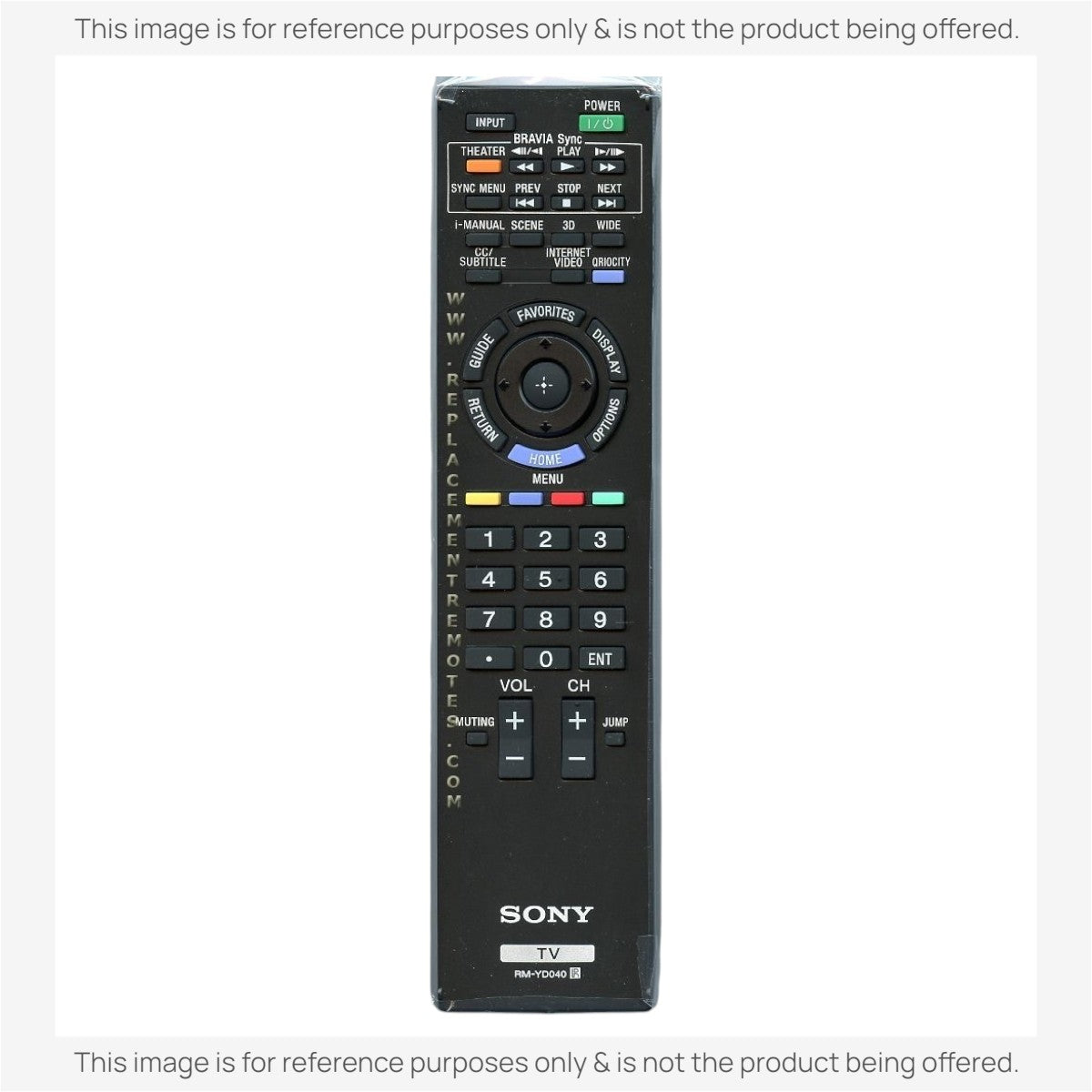 Sony RM-YD040 TV Remote Control - RMYD040