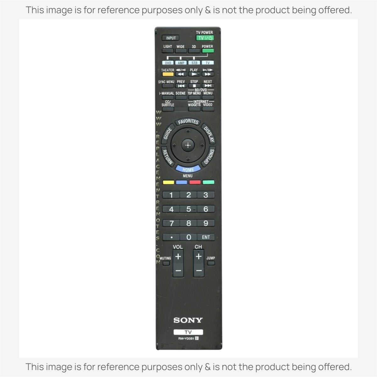 Sony RM-YD051 TV Remote Control - RMYD051