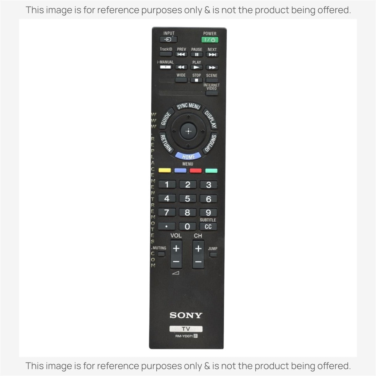 Sony RM-YD071 TV Remote Control - RMYD071