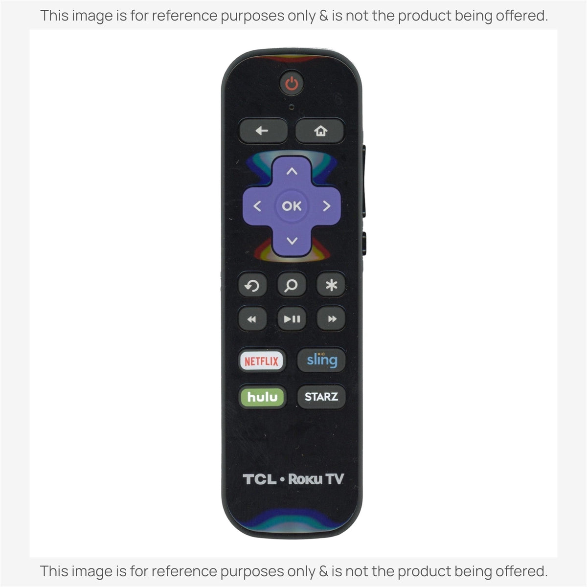 TCL BRC64 RF W/ headphone jack Roku TV Remote Control - Netflix, sling, Hulu, Starz- 06-RFZNWF-BRC64