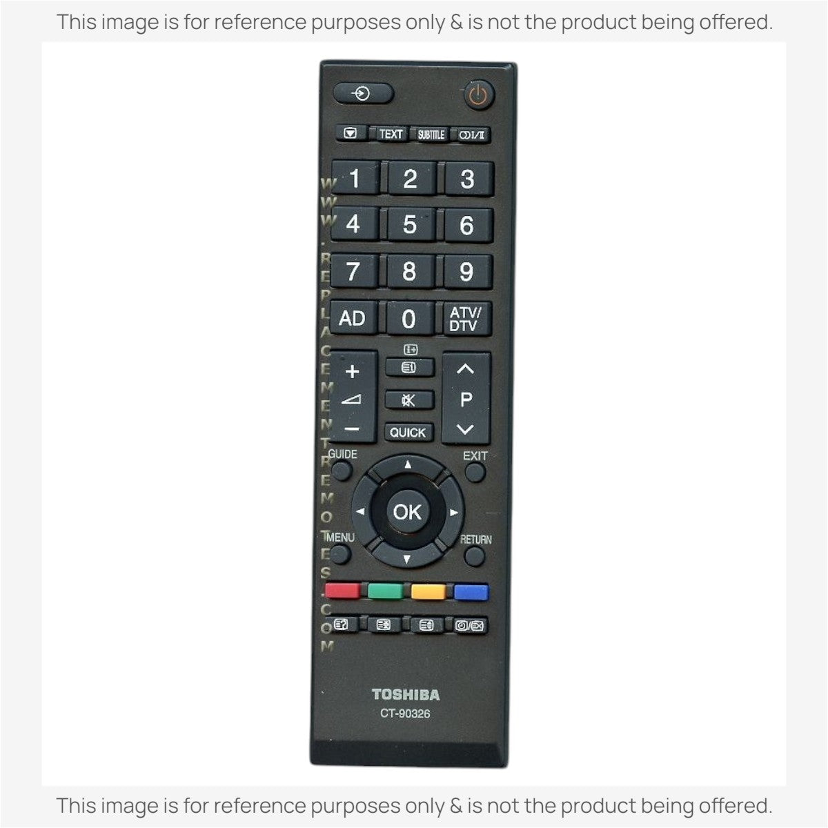 Toshiba CT90326 TV Remote Control