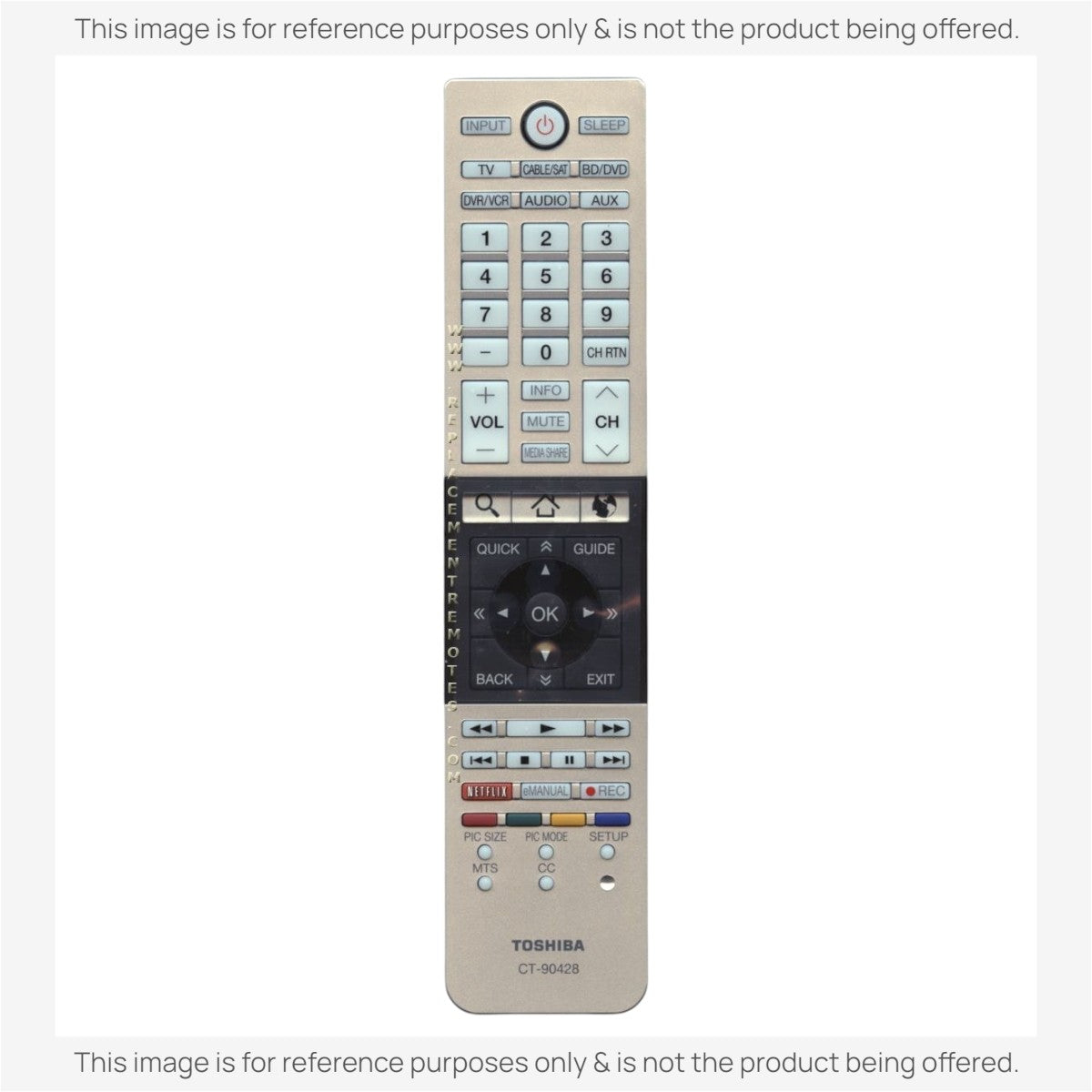 Toshiba CT90428 TV Remote Control