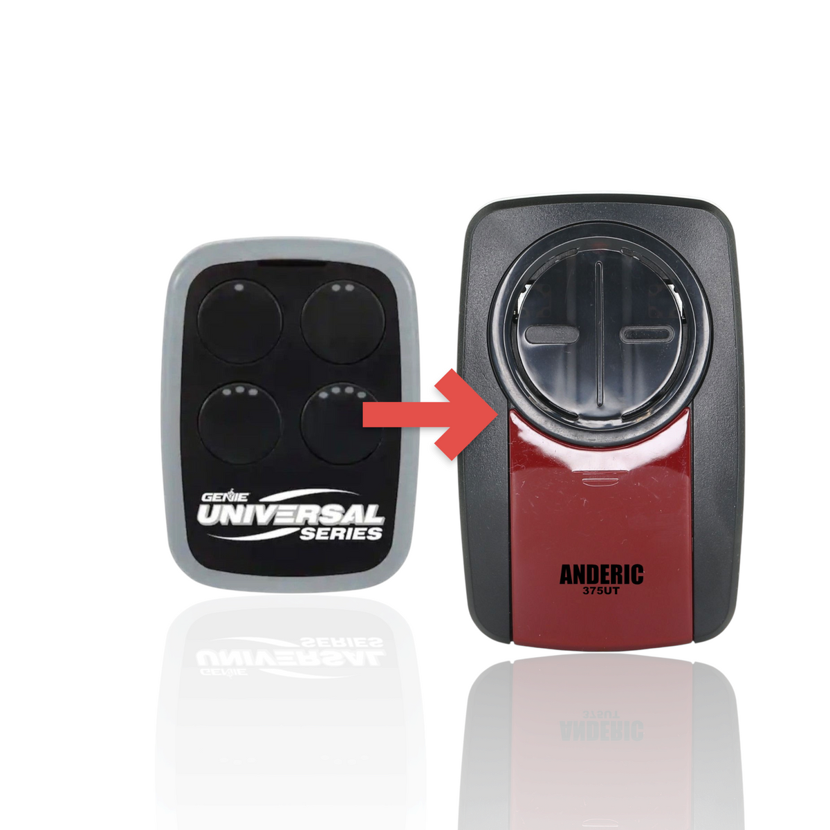 Genie GU4TG-R Universal 4-Button with DIP and Learn Garage Door Opener Remote Control