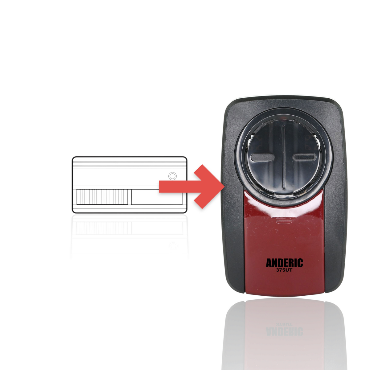 LiftMaster 62LM / 62LMC 2-Button Visor 390 MHz Garage Door Opener Remote Control