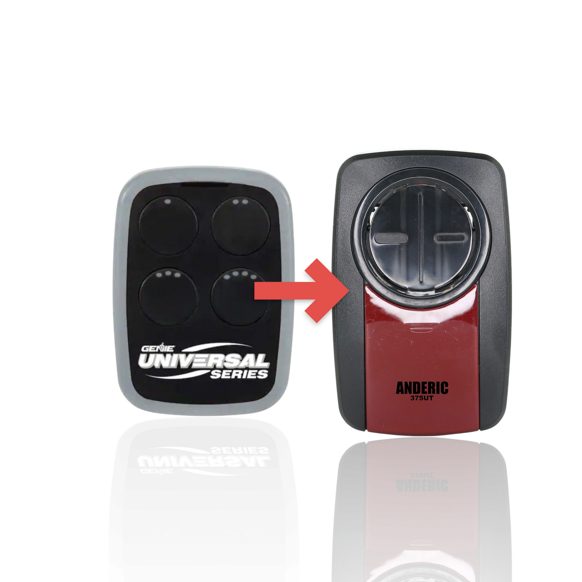 Genie GU4TG2-R Universal 4-Button with DIP and Learn Garage Door Opener Remote Control