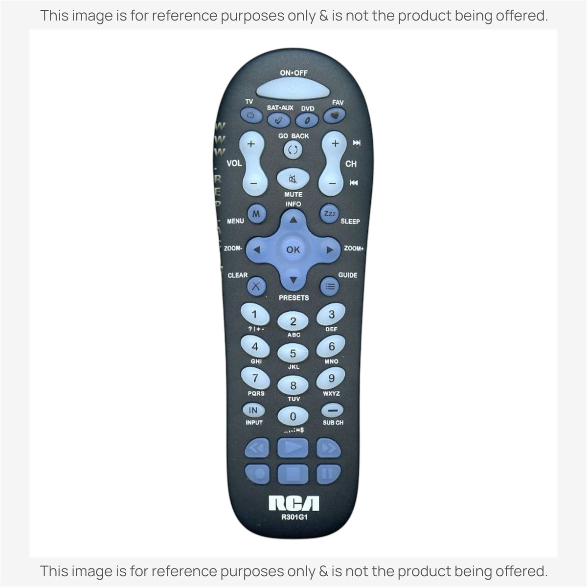 RCA R301G1 3-Device Universal Remote Control