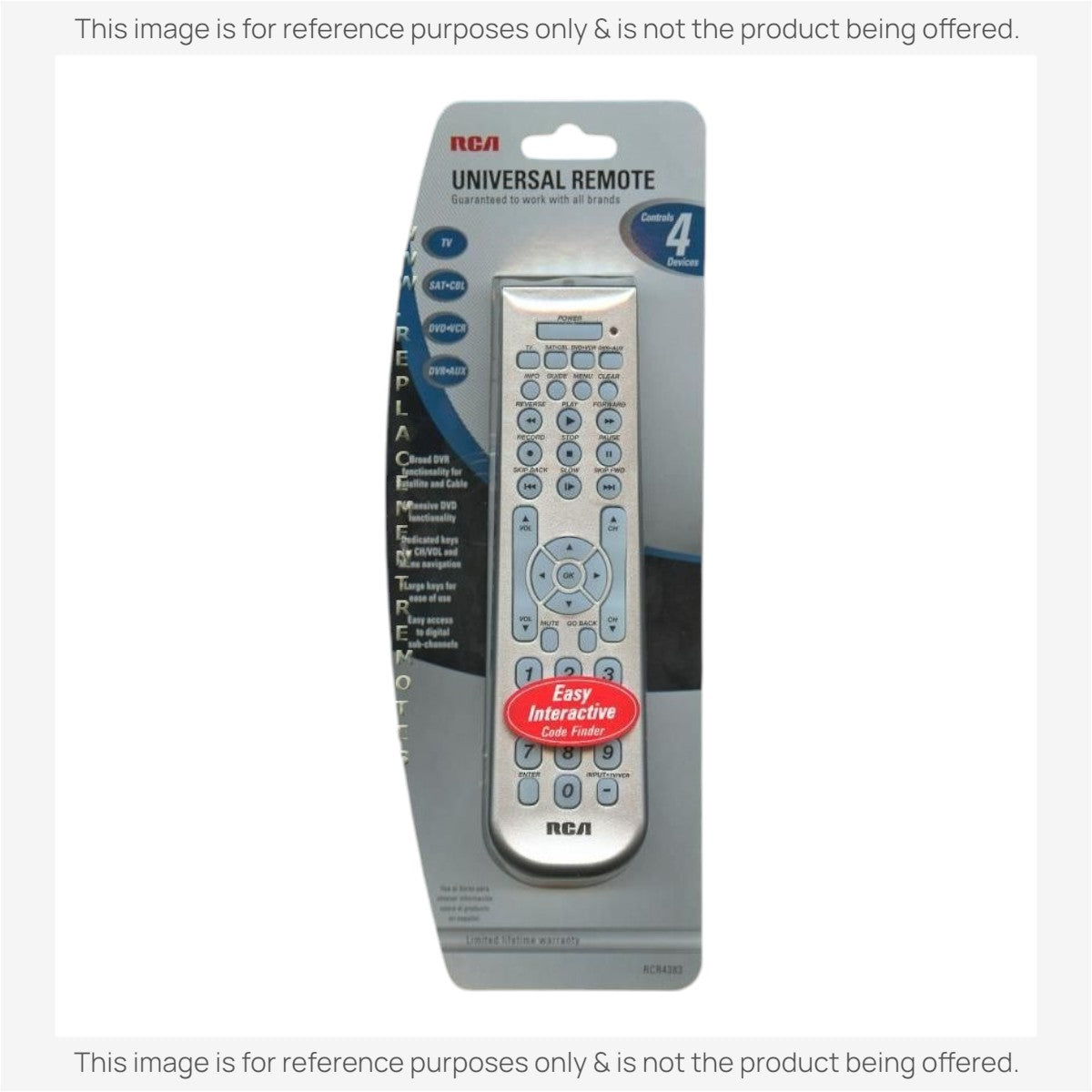 RCA RCR4383 4-Device Universal Remote Control