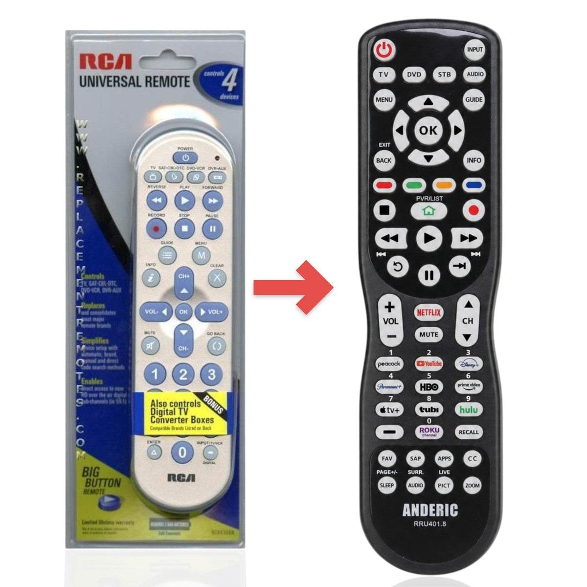 RCA RCR4358N 4-Device Universal Remote Control