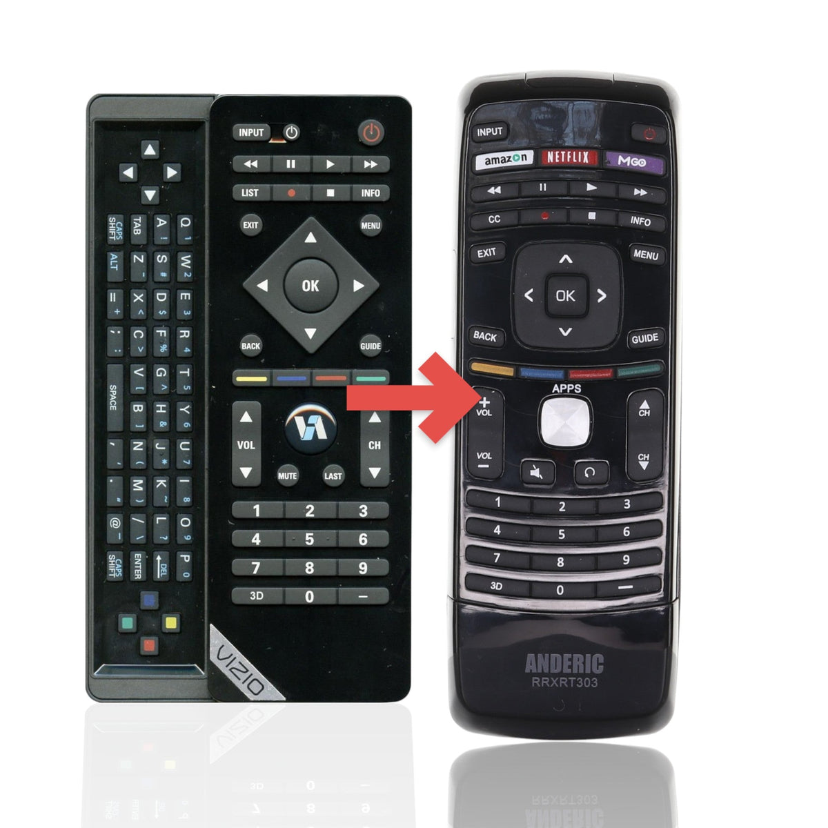 Vizio VUR10 3D TV Remote Control - VUR103D