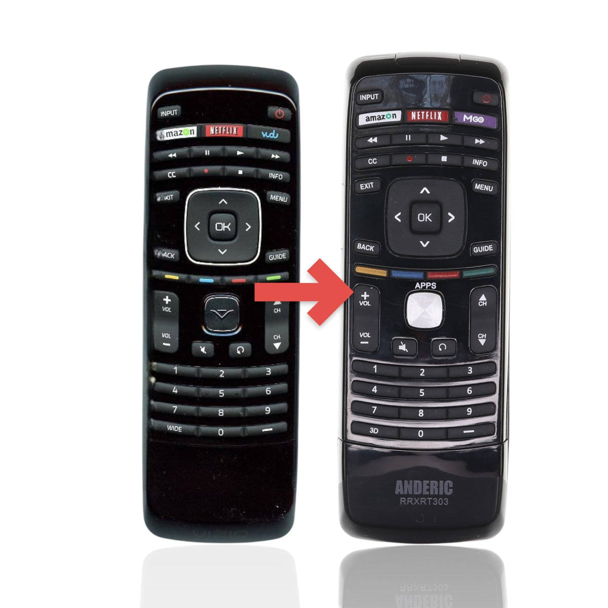 Vizio XRV1TV TV Remote Control