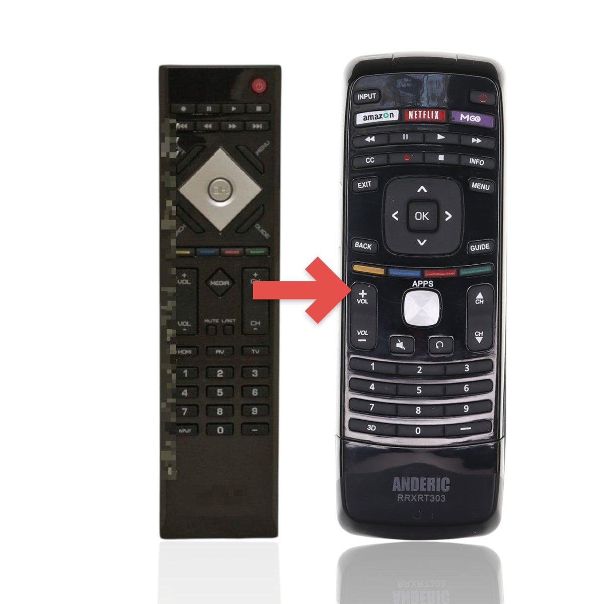 Vizio VR15 - 098003060301 TV Remote Control