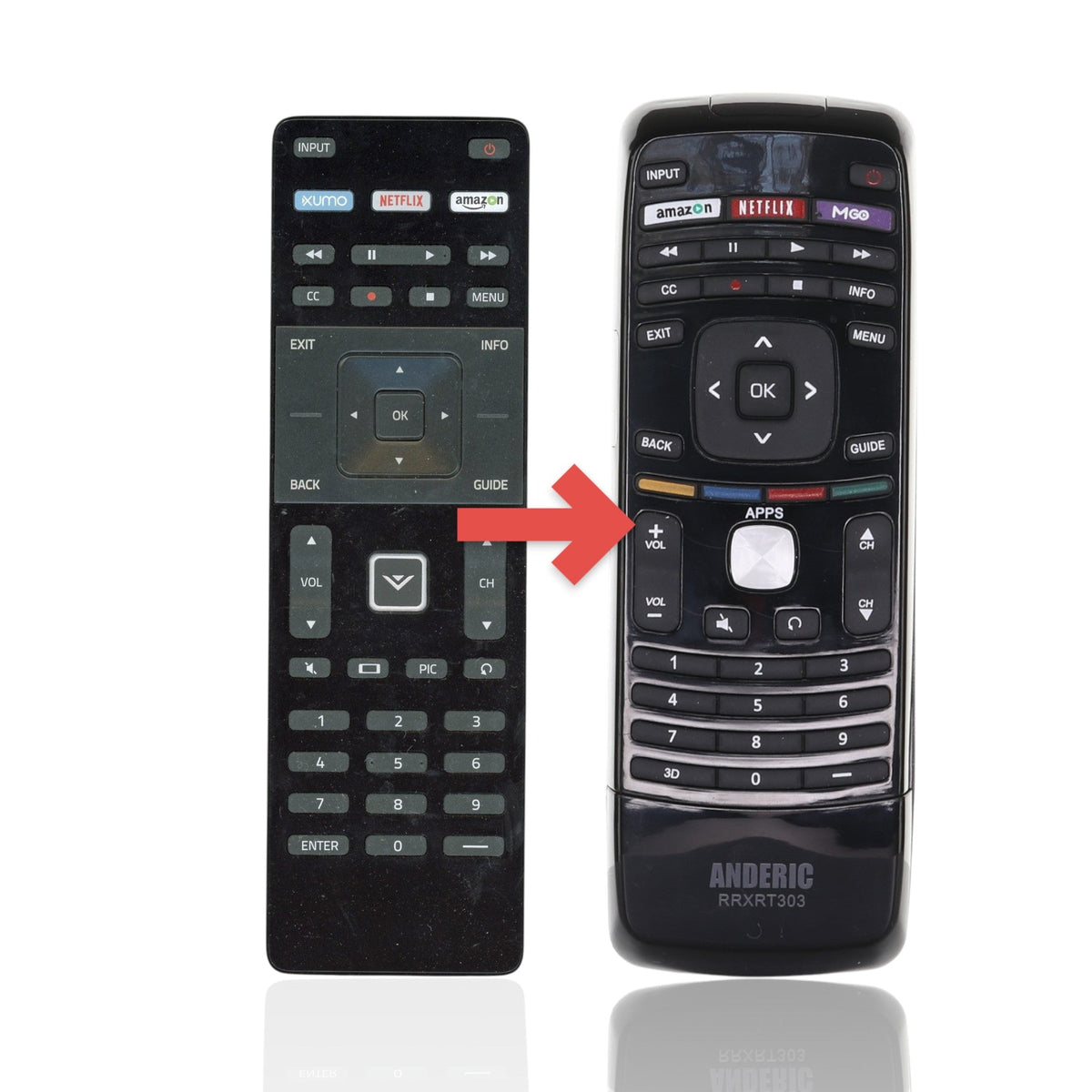 Vizio XRT122.v3 Smart TV Remote Control  - 398GR14BEVZY0005DP