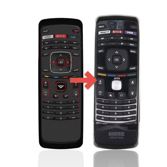 Vizio XRV1D3 TV Remote Control - QWERTY keyboard