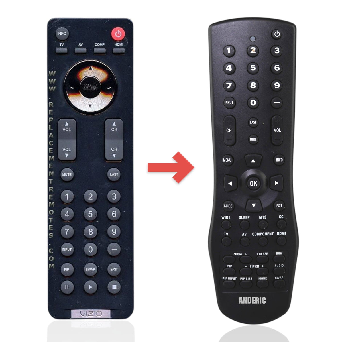 Vizio 098GRABDYNEVZJ TV Remote Control