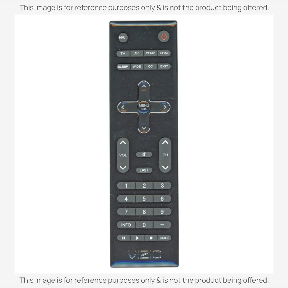 Vizio VR10 Standard TV Remote Control | IR - L98GRABD7NEVZJ