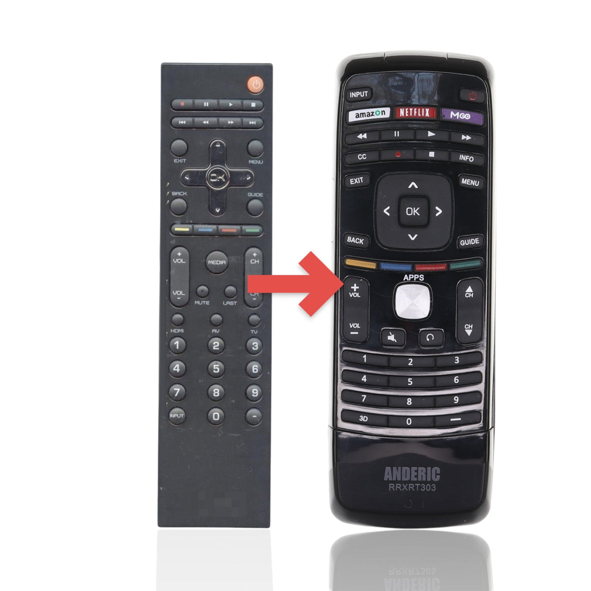 Vizio VR14 LED HDTV TV Remote Control
