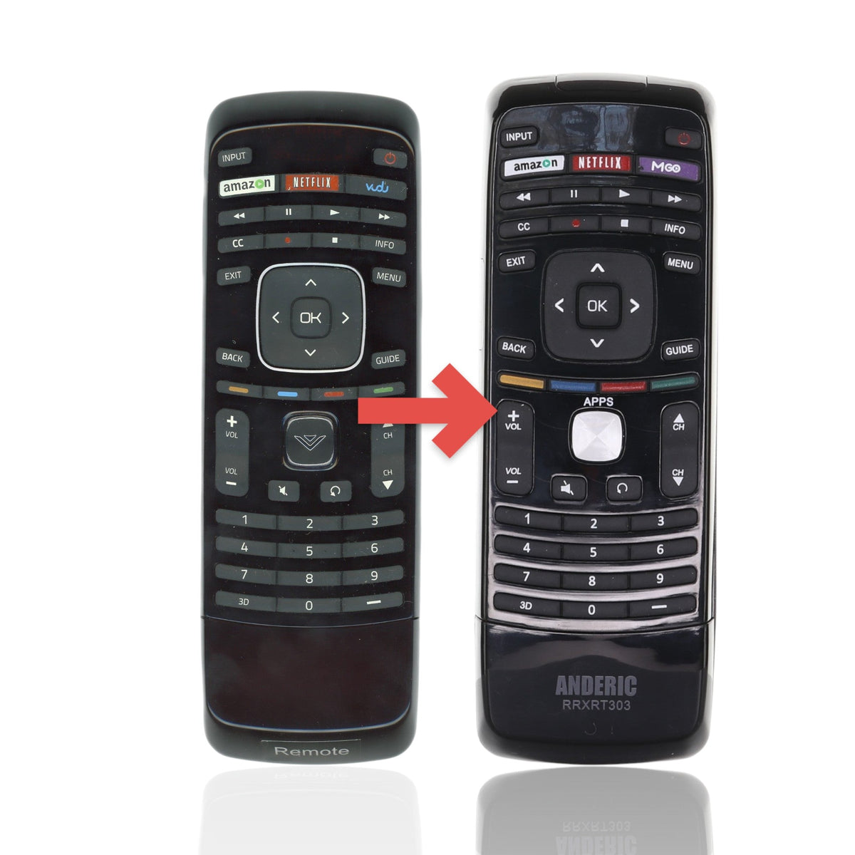 Vizio XRT301 TV Remote Control