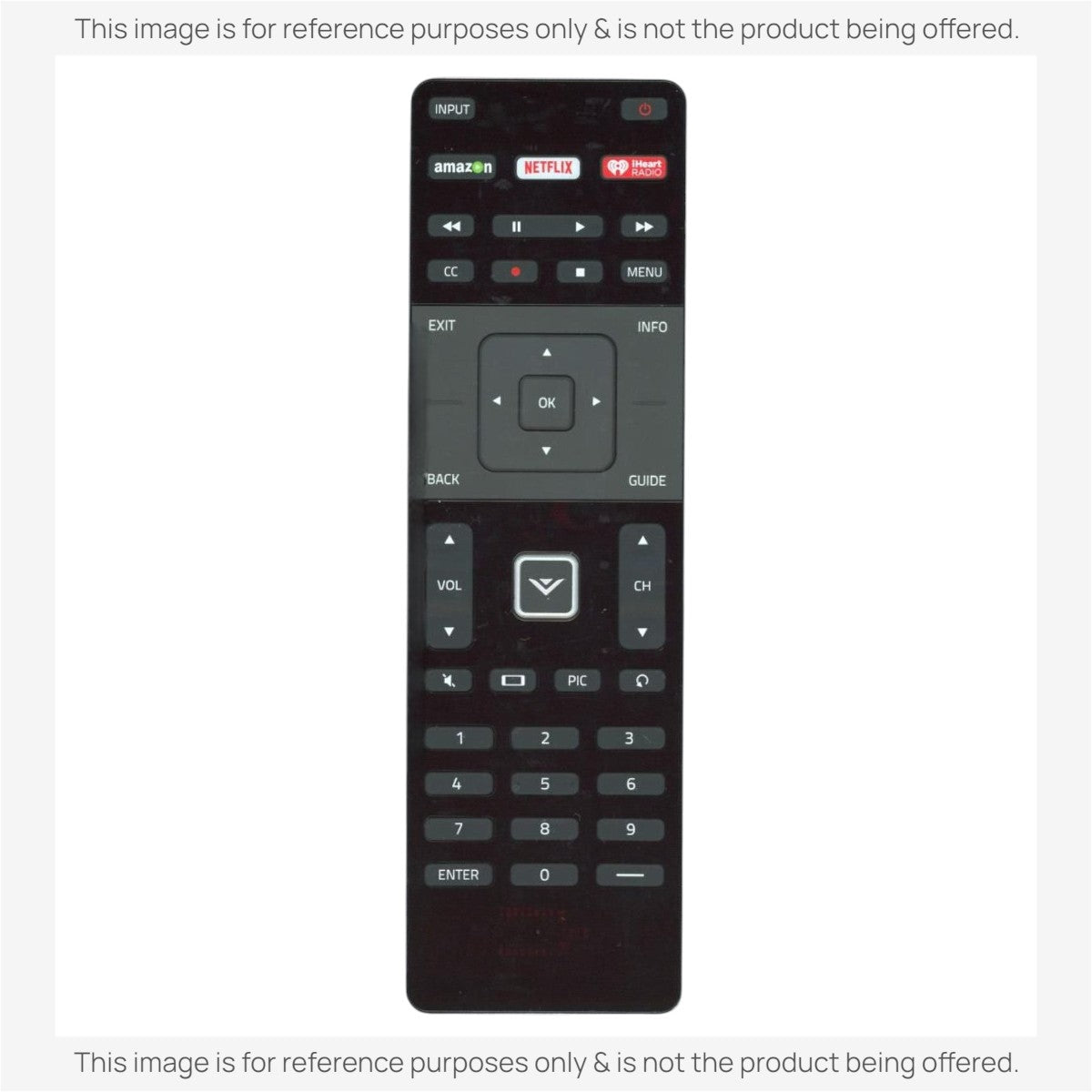 Vizio XRT500 Amazon/Netflix/iHeart TV Remote Control 790.00711.0001