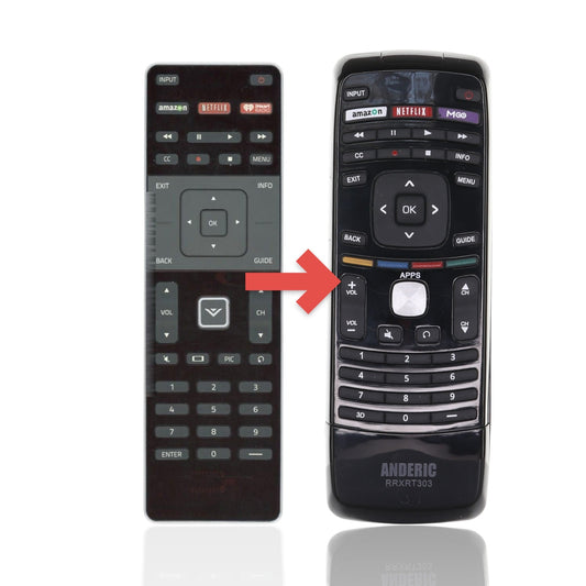 Vizio XRT500 with QWERTY Keyboard TV Remote Control - 600155600886G
