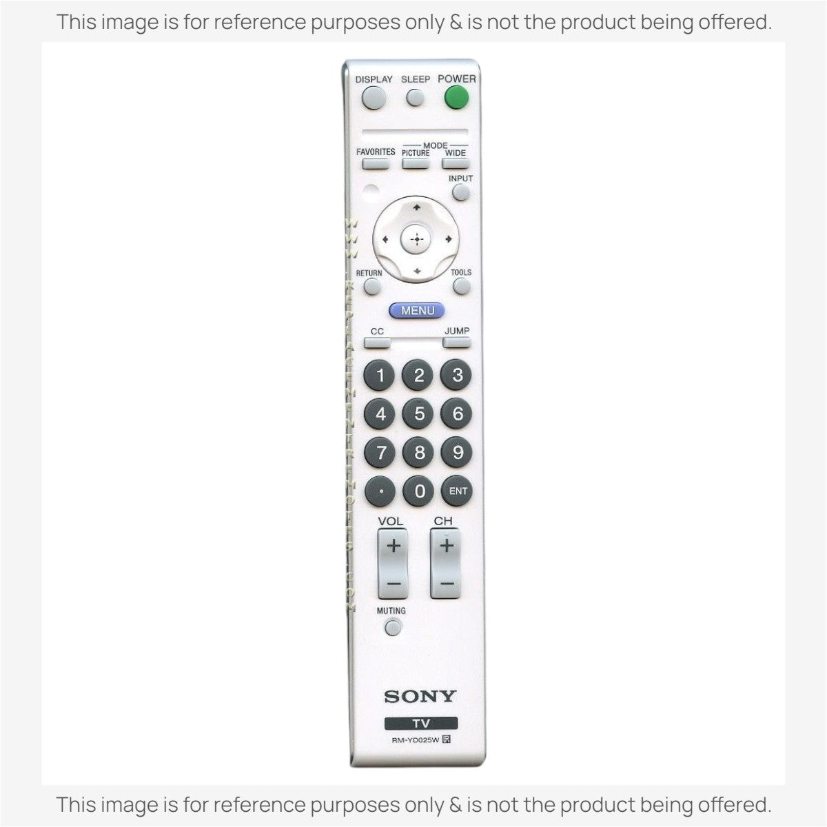 Sony RM-YD025W TV Remote Control - RMYD025W