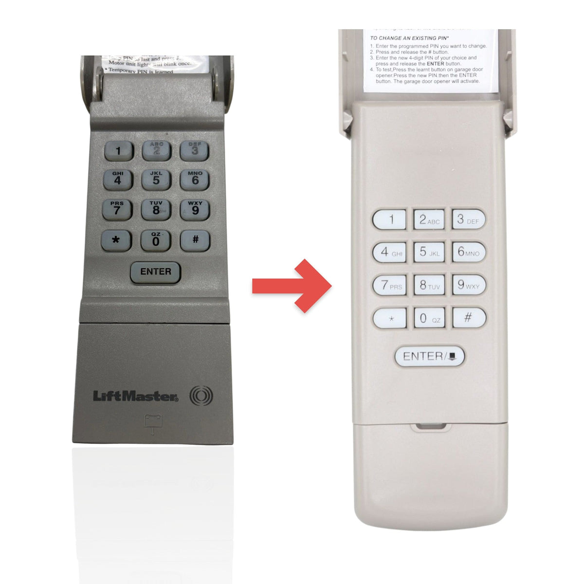 LiftMaster 376LM / 376LMC Wireless Keyless Entry 315MHz Garage Door Opener Remote Control