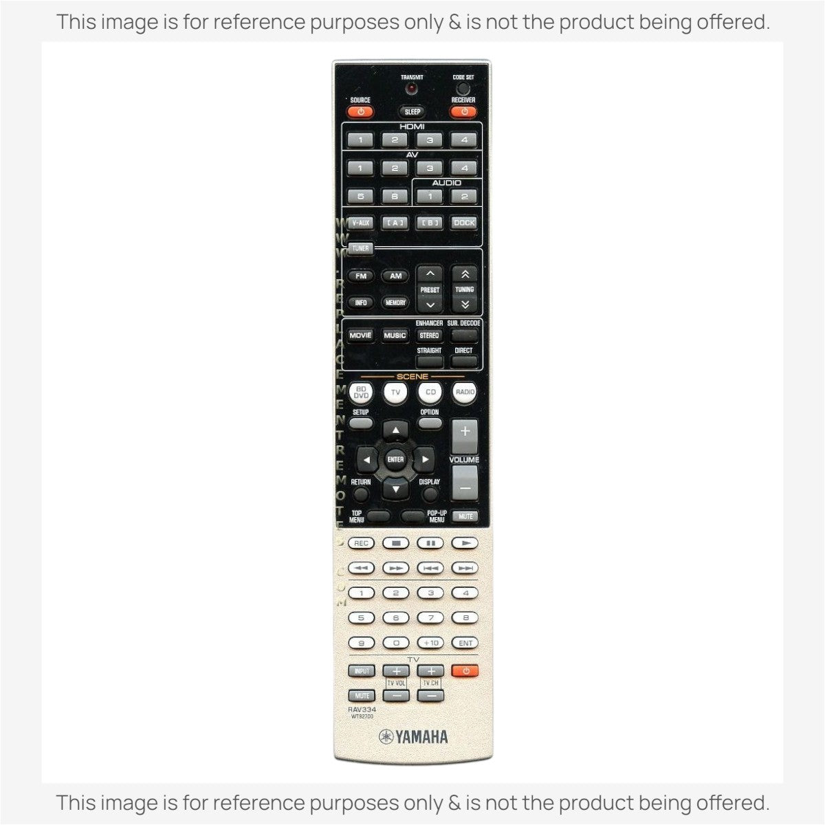 Yamaha RAV334 Receiver Remote Control
