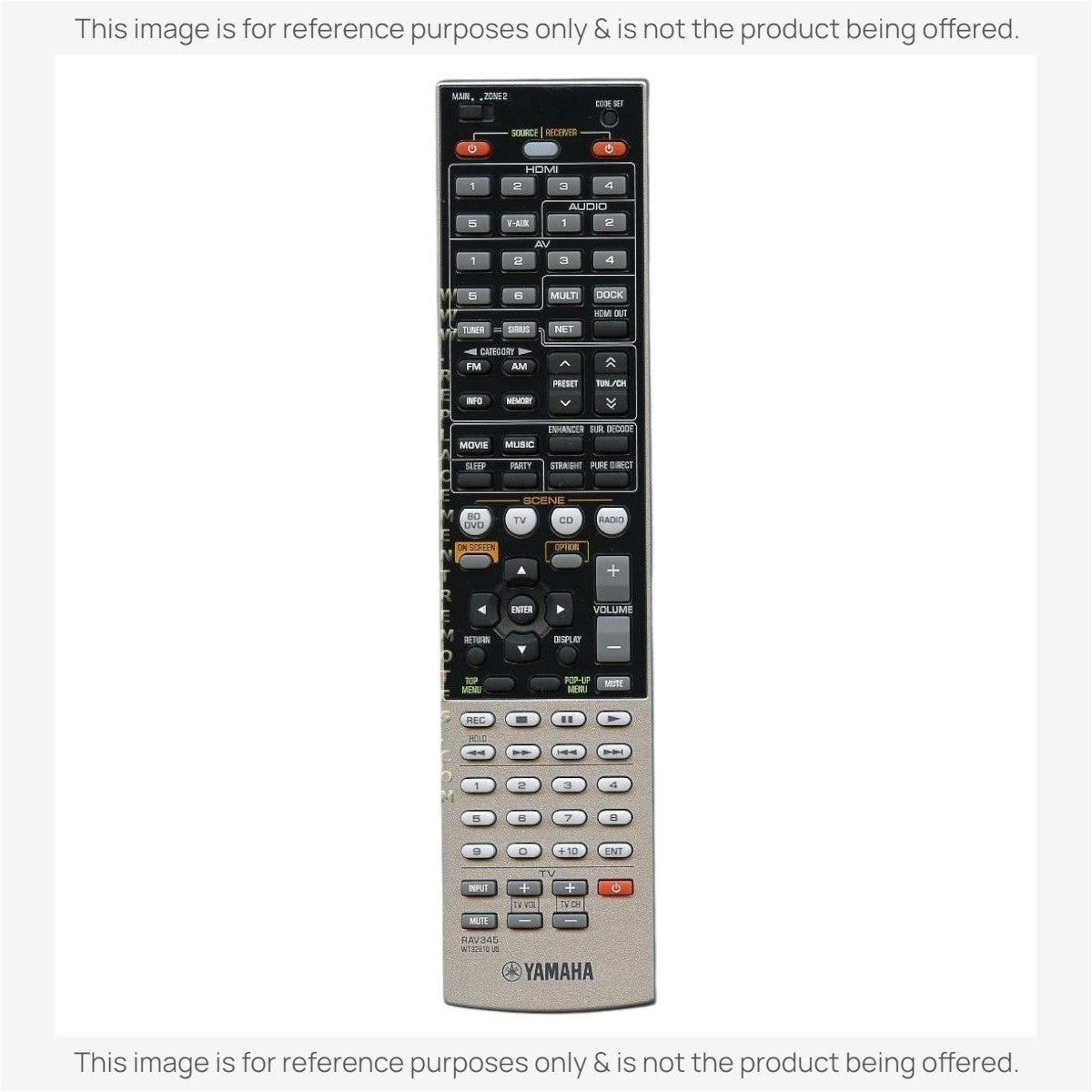 Yamaha RAV345 Receiver Remote Control