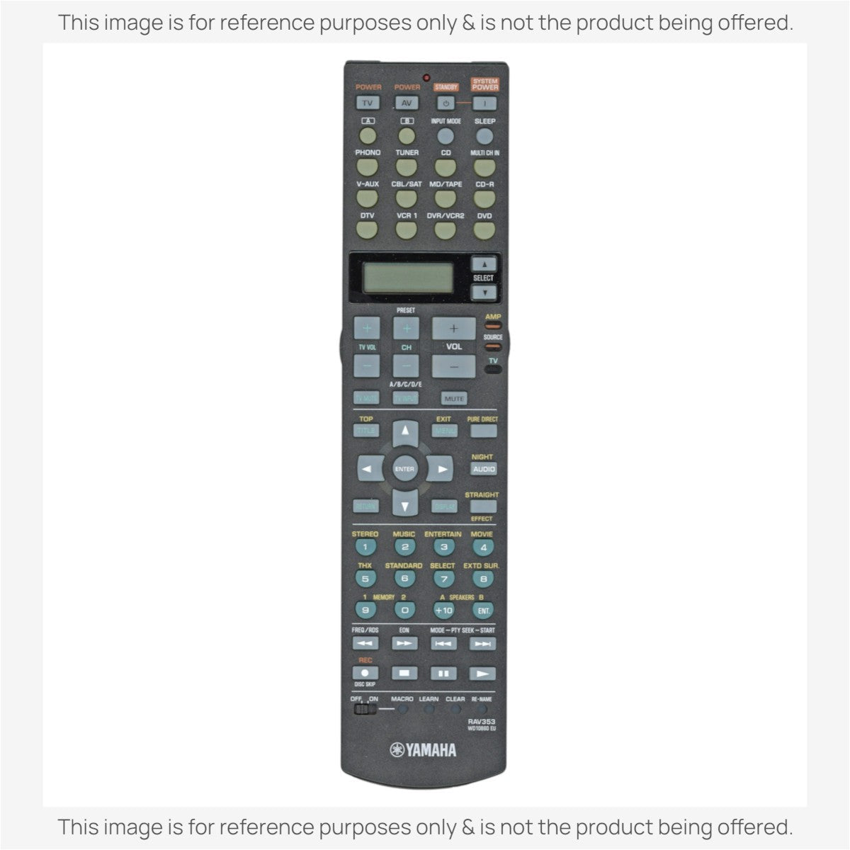 Yamaha RAV353 Receiver Remote Control