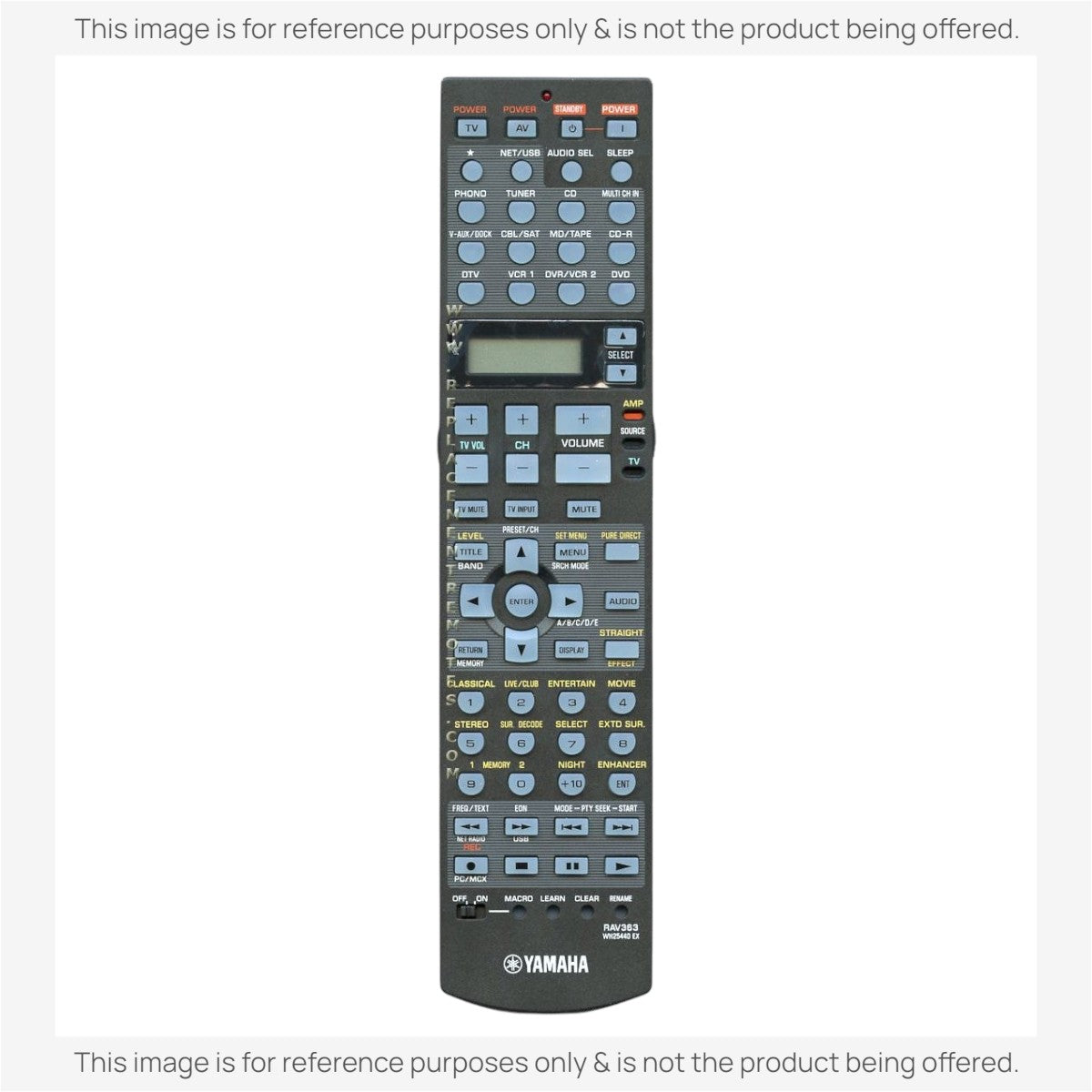 Yamaha RAV363 Receiver Remote Control