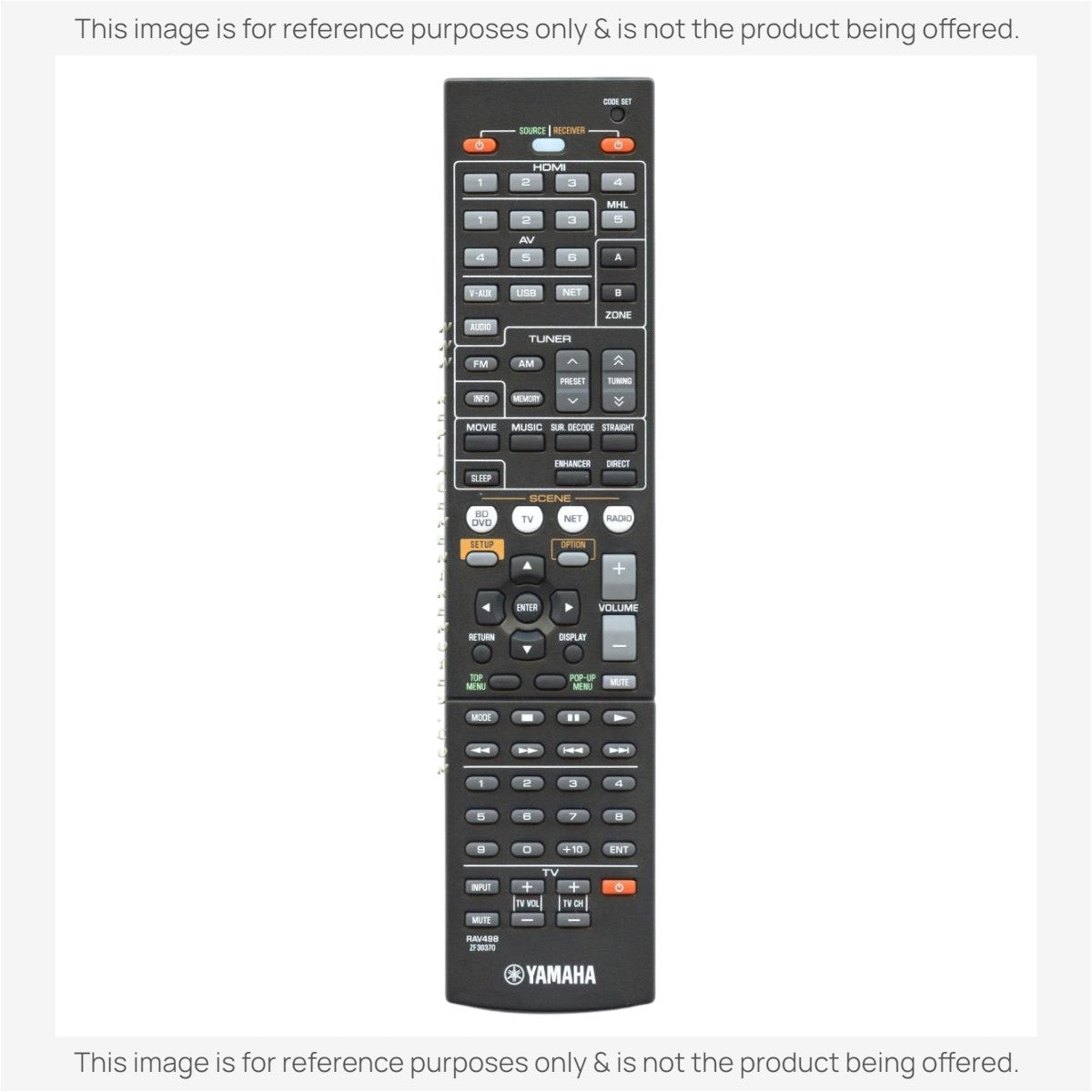 Yamaha RAV498 Receiver Remote Control
