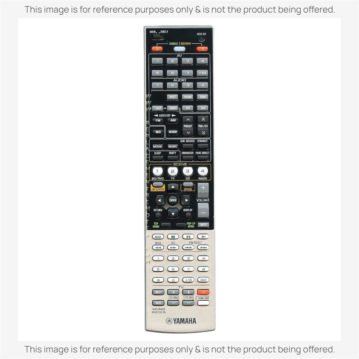 Yamaha RAV448 Receiver Remote Control