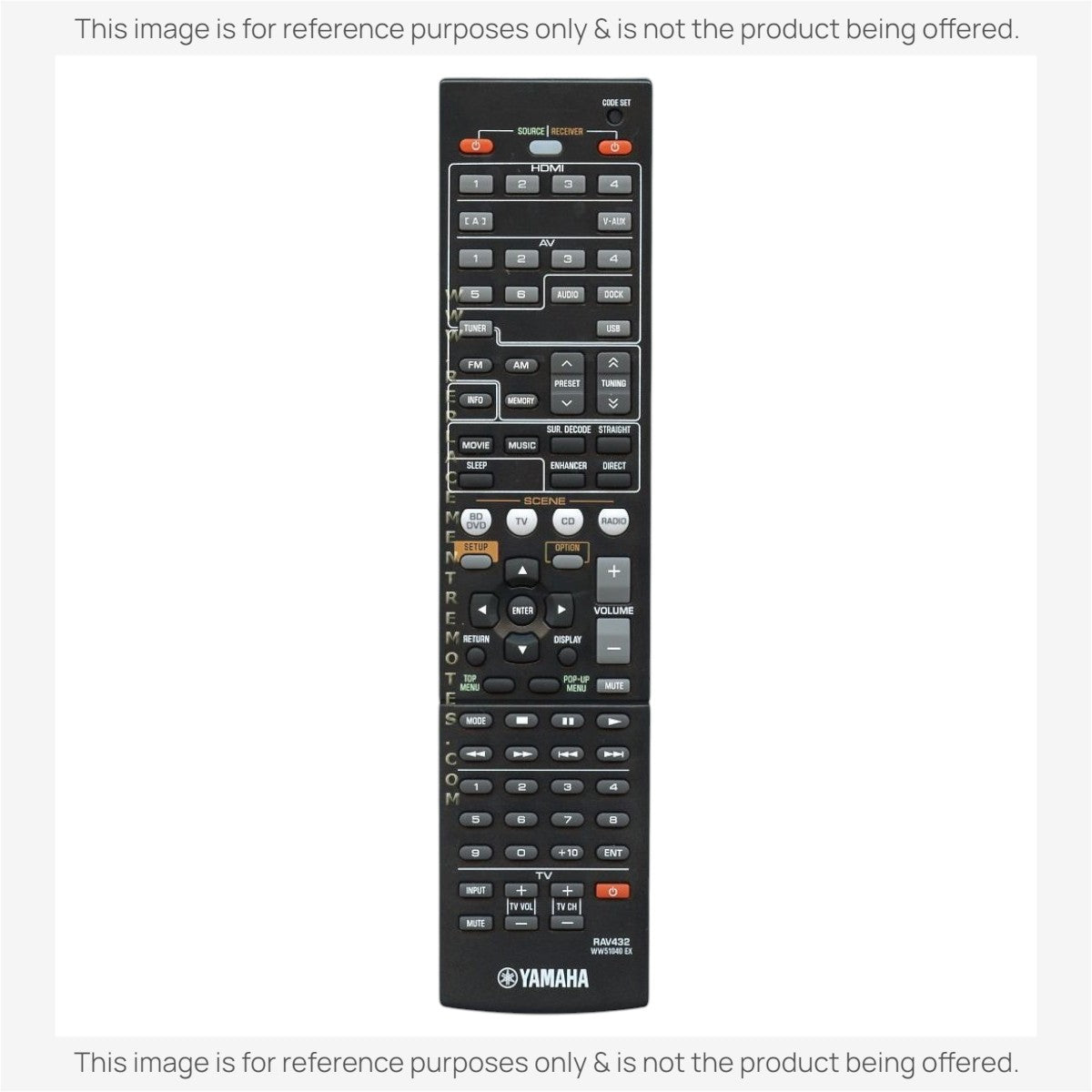 Yamaha RAV432 Receiver Remote Control