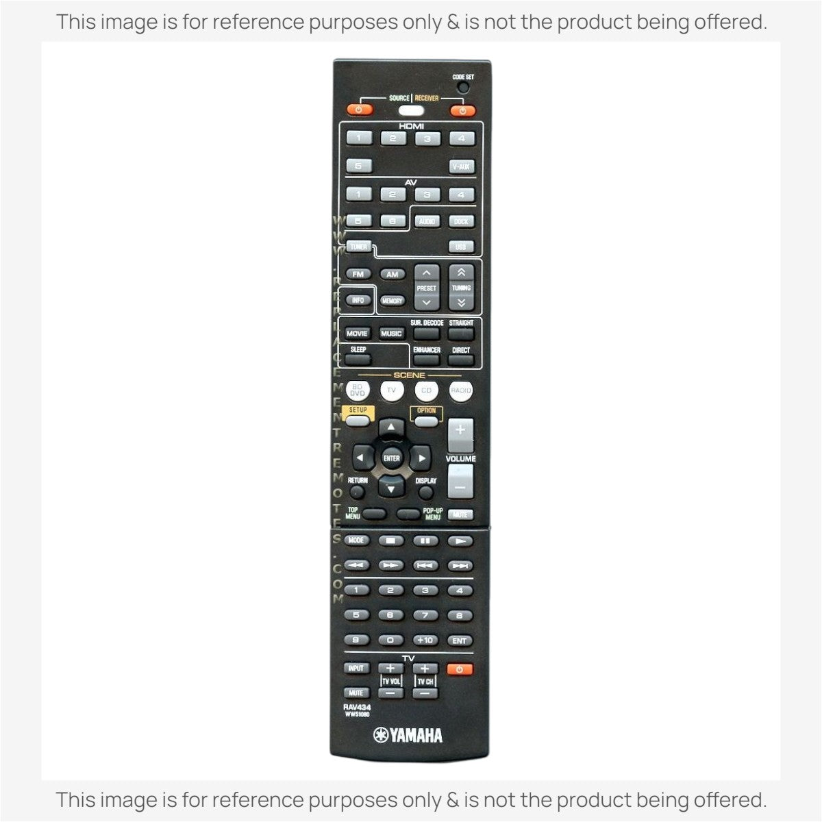 Yamaha RAV434 Receiver Remote Control