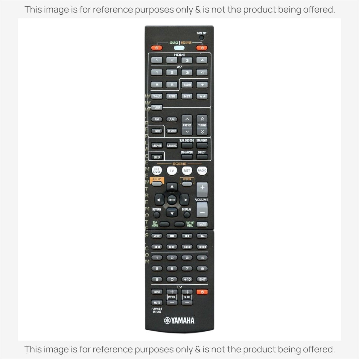 Yamaha RAV464 Receiver Remote Control