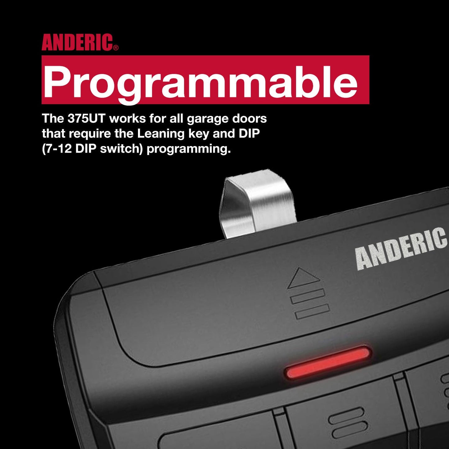 Anderic 375UT Universal 3-Button Garage Door Opener Remote Control for LiftMaster, Chamberlain, Genie, Craftsman, Linear, and Wayne Dalton