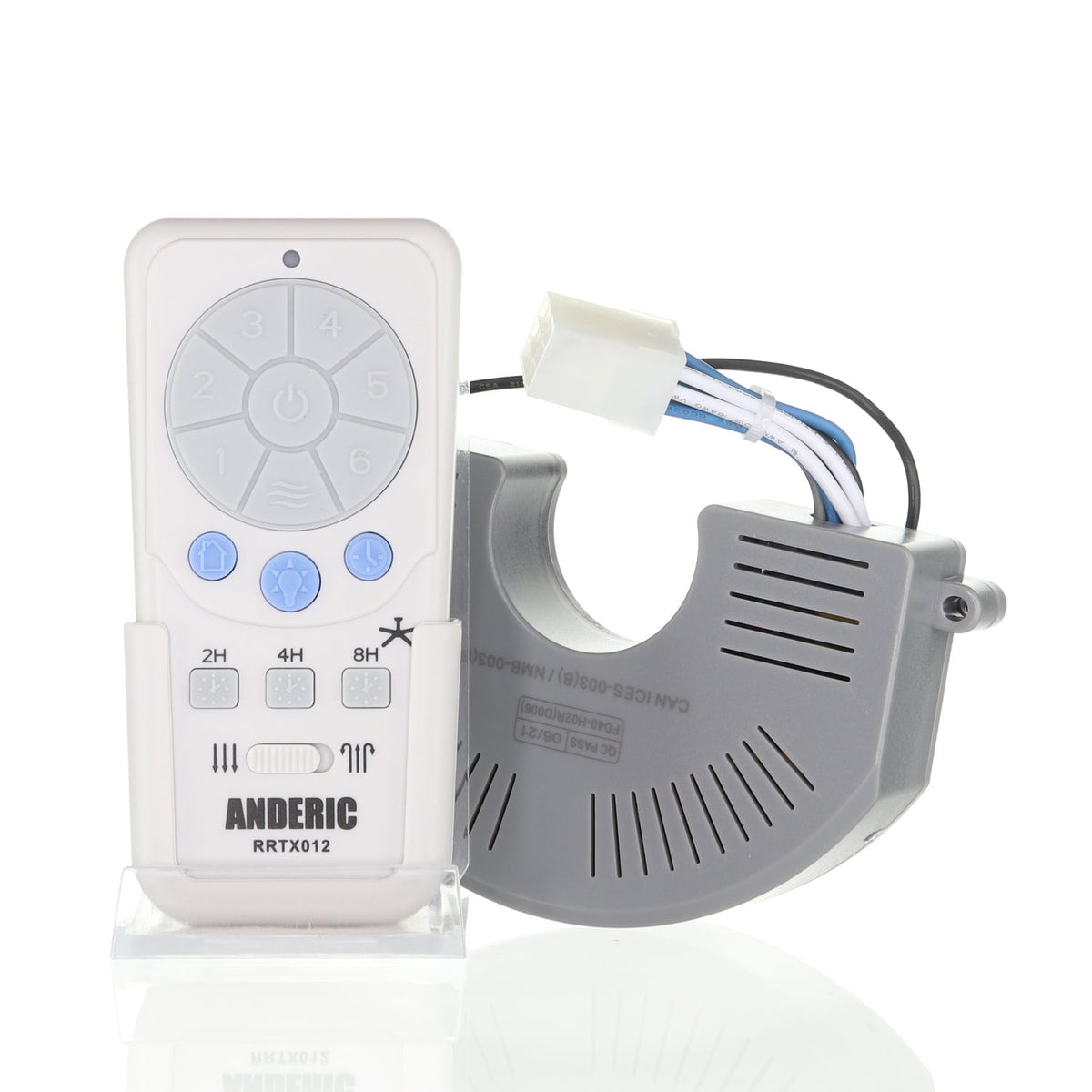 Anderic RRTX012/FD40-H02R Replacement Ceiling Fan Remote Control Kit