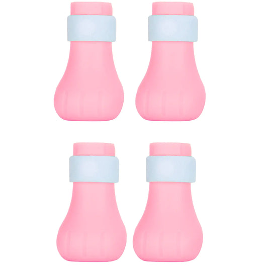 Anti Scratch Cat Shoes 4pcs Anti Scratch Cat Foot Covers Adjustable Silicone Pet Cat Protector for Bathing Anti Off Claw Shoes Boots Cover()