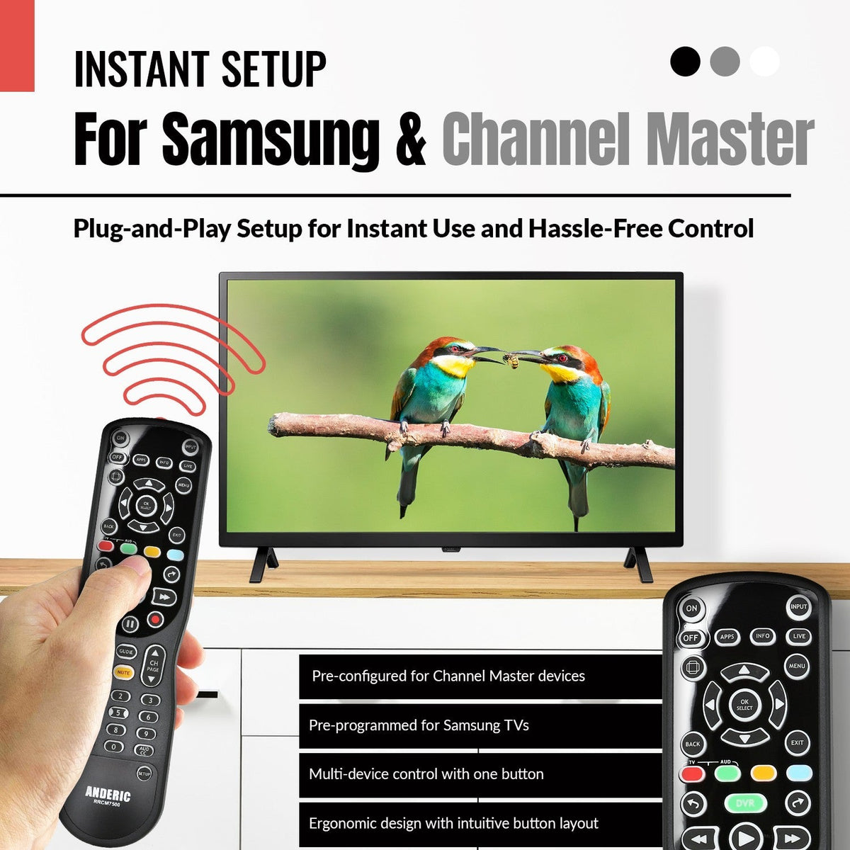 Channel Master CM7500XRC2 Digital TV Tuner Converter Remote Control