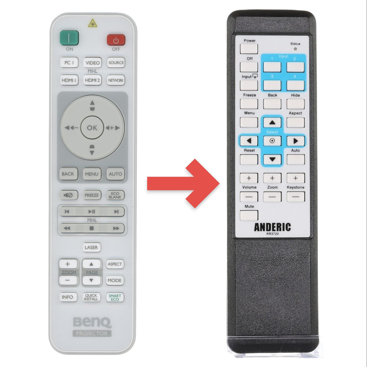 BenQ 1051D-2566 Projector Remote Control