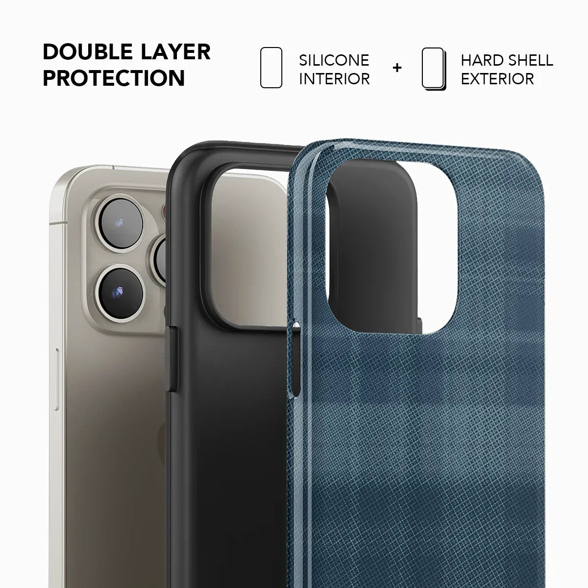 Denim | Blue Flannel Minimalist Phone Case