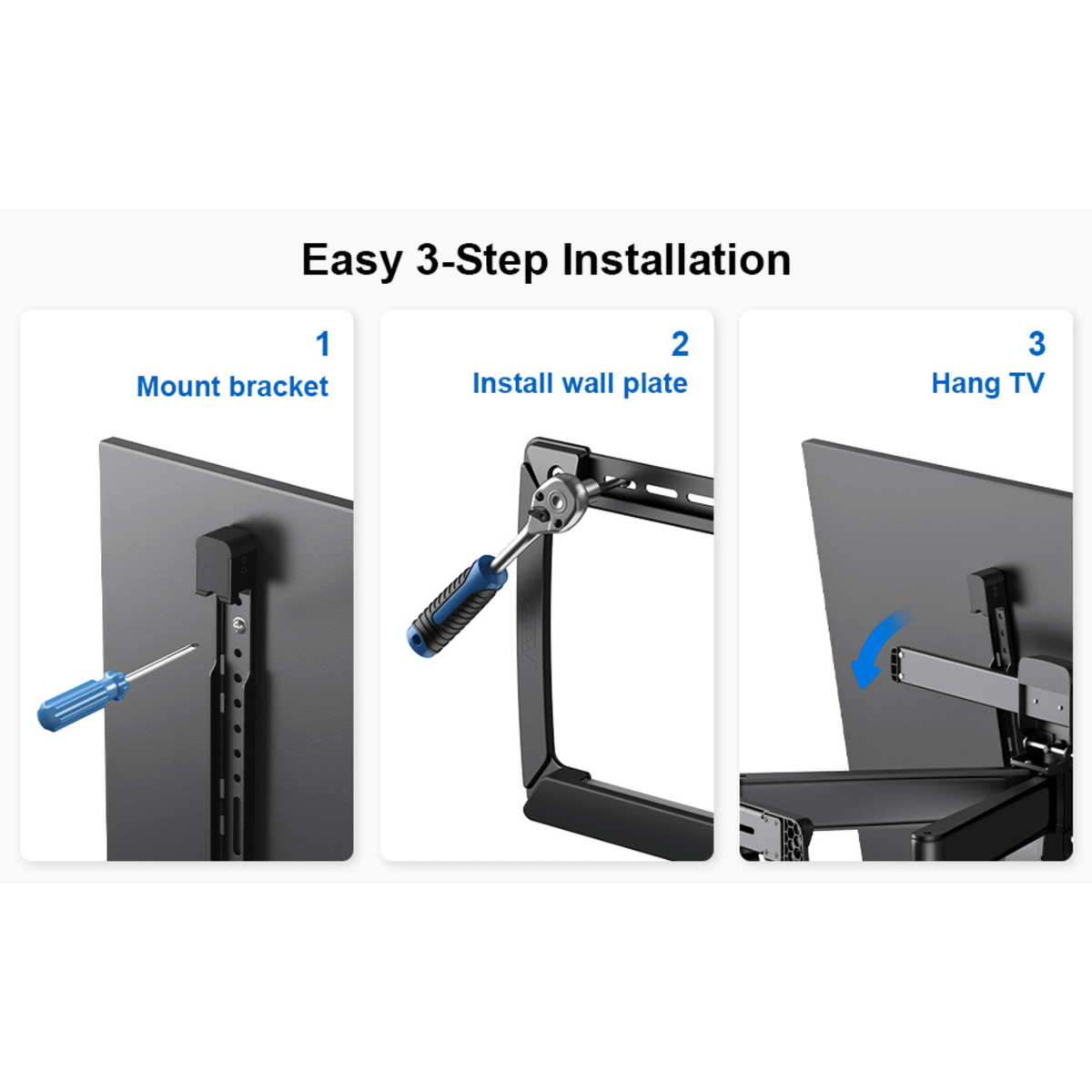 ErgoAV Motion Mount with Dual Arms and IsoTILT Technology for TVs 42" to 90"