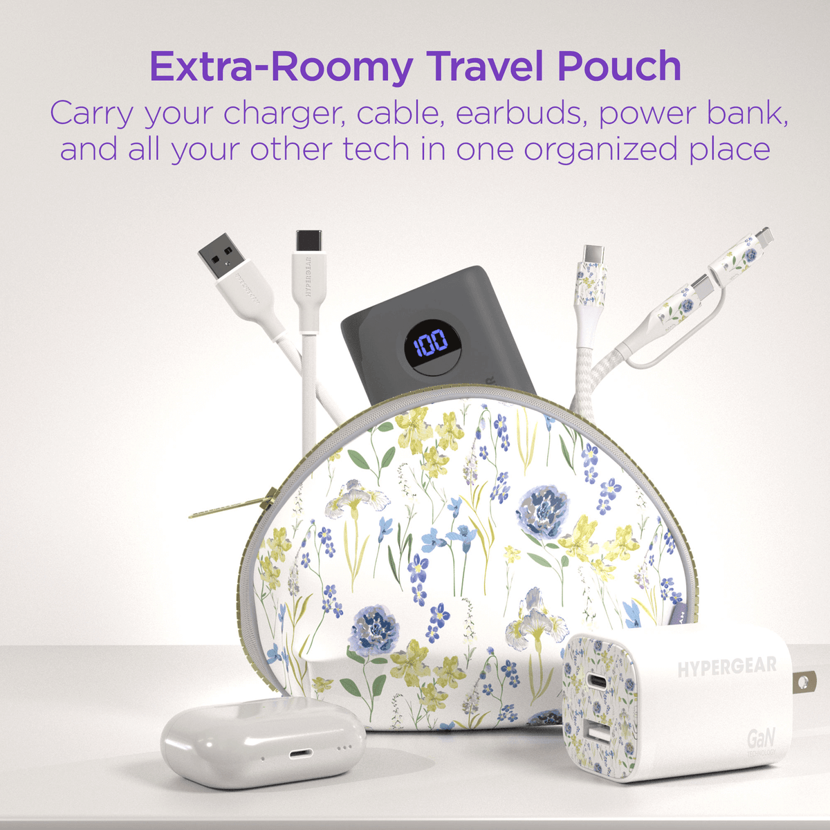 HyperGear TECHcessories 30W USB-C PD Charging Kit with Travel Pouch