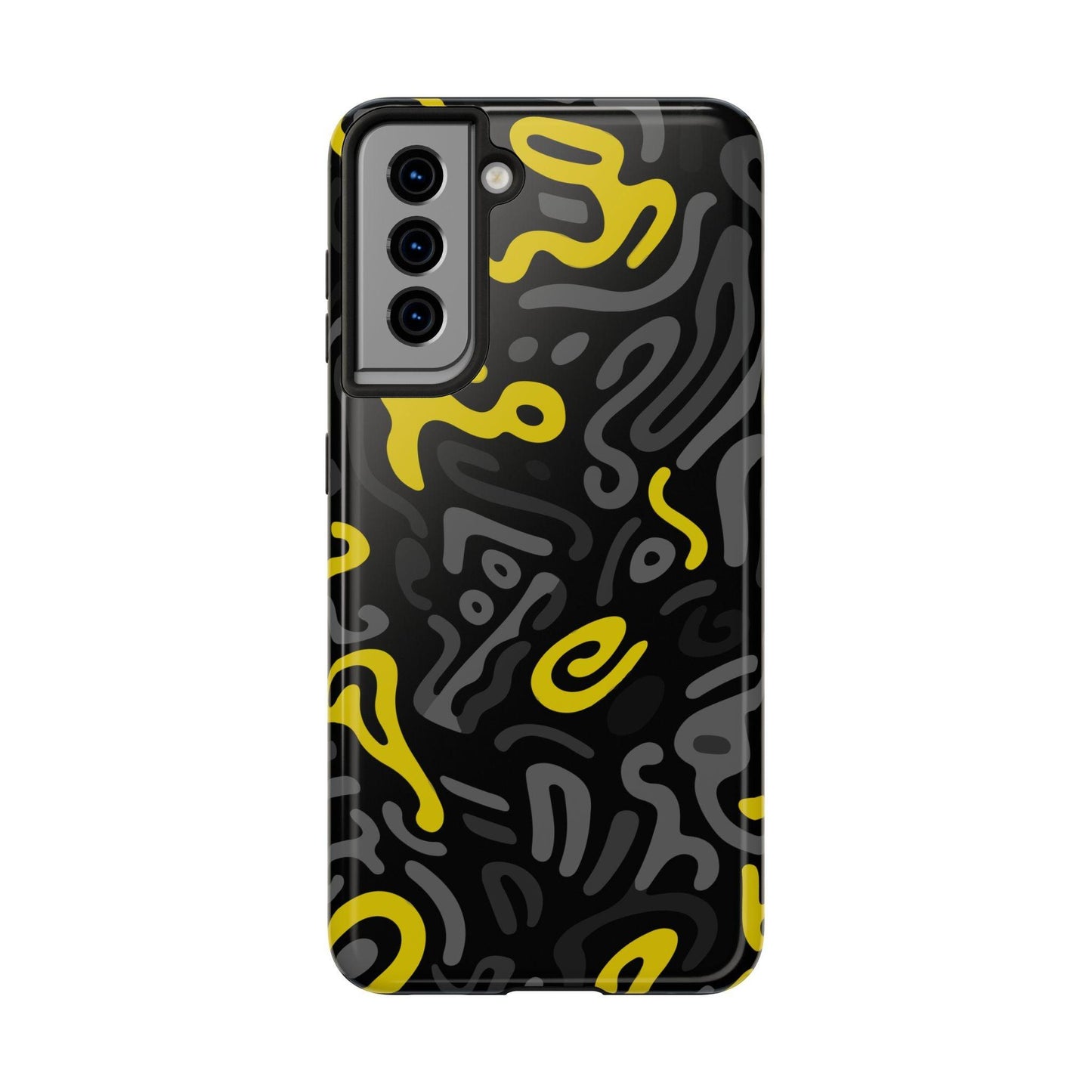 Samsung Case - Bold Black and Yellow with Abstract Design
