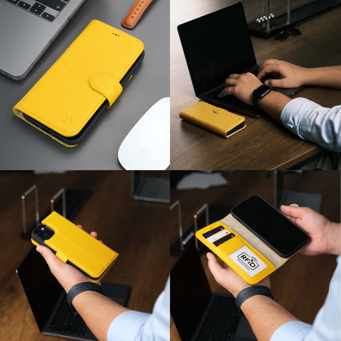 Casper Leather iPhone 15 Wallet Case | Detachable MagSafe Compatible RFID Protection