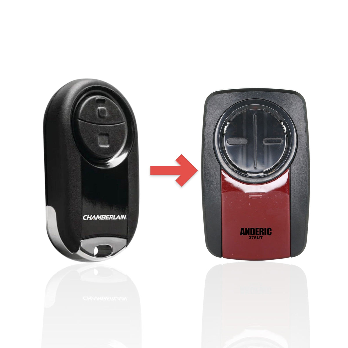 Chamberlain MC100C-P2 Keychain 2-Button Universal for Learn Key Garage Door Opener Remote Control