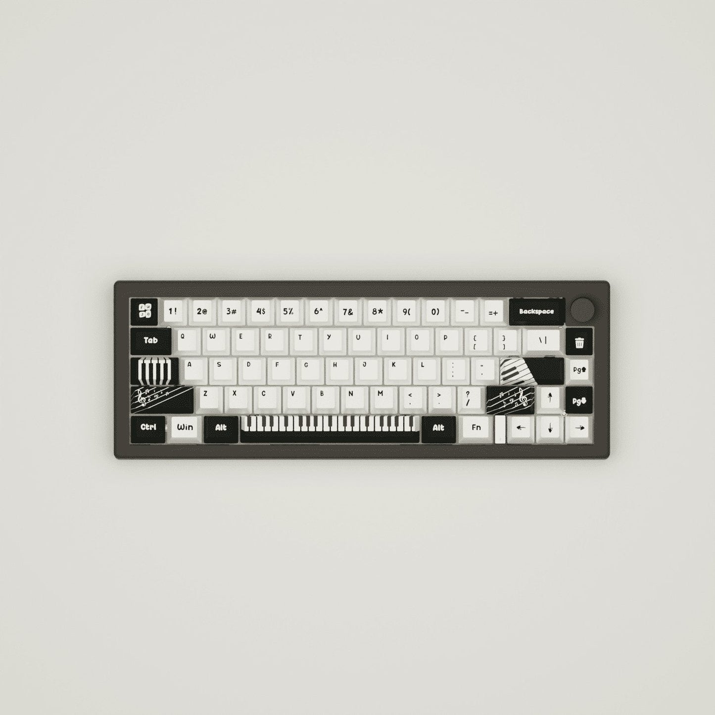 Classic Piano Design Keycaps and Mechanical Keyboard