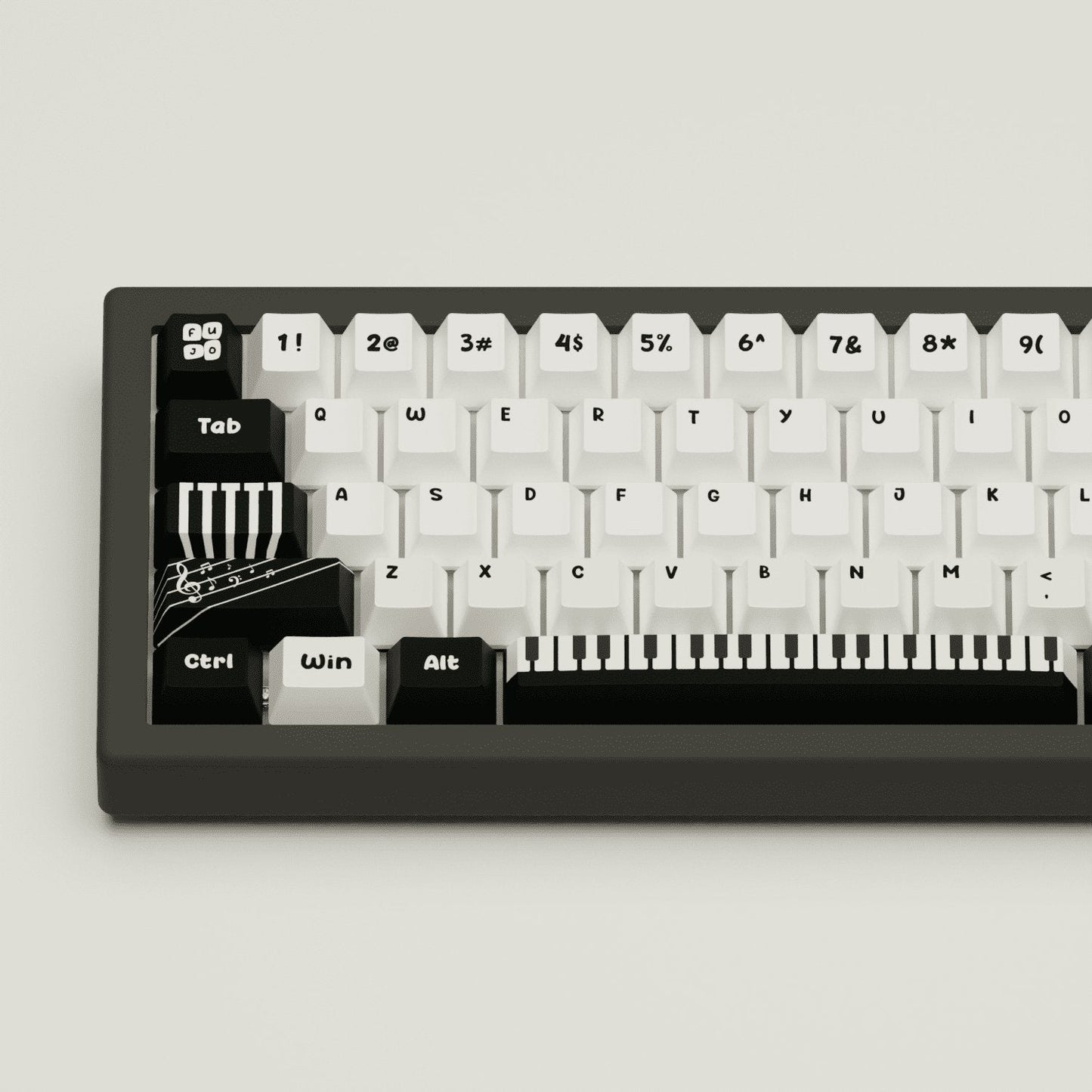 Classic Piano Design Keycaps and Mechanical Keyboard