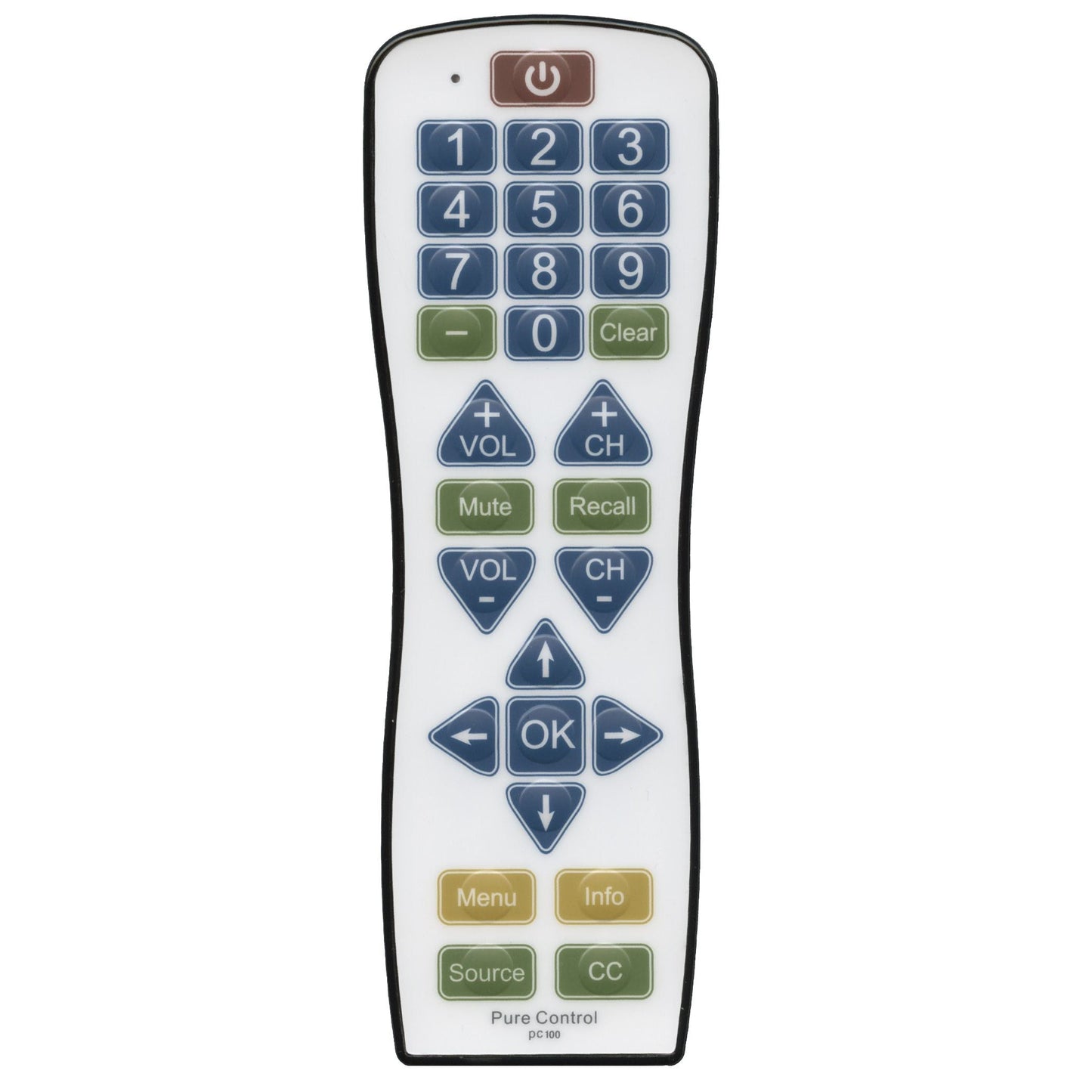 Continu.us PC100/PC101 Pure Control Water Resistant Antimicrobial 1-Device Universal Remote Control