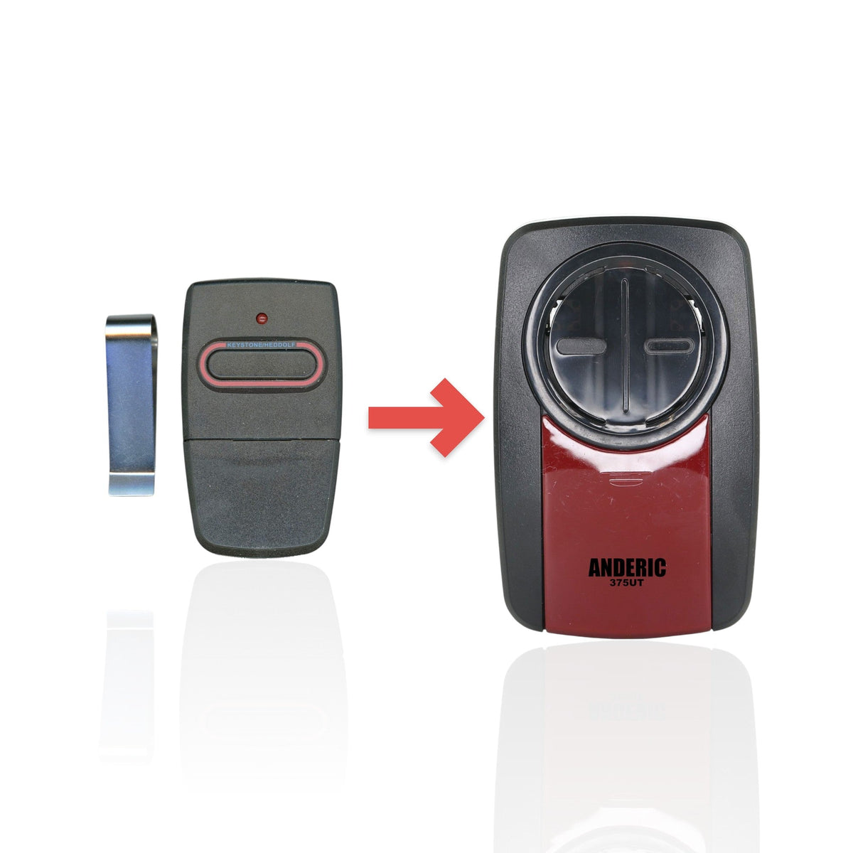 Crusader M220 300MHZ 10 dip switch visor sized remote Garage Door Opener Remote Control